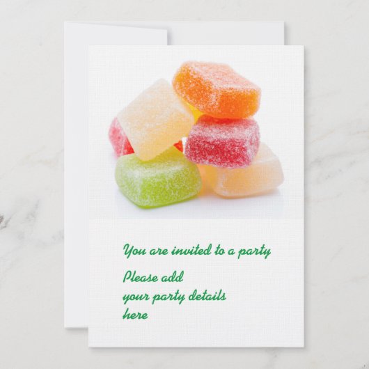 Colorful gummy square sweets kaart (Voorkant)