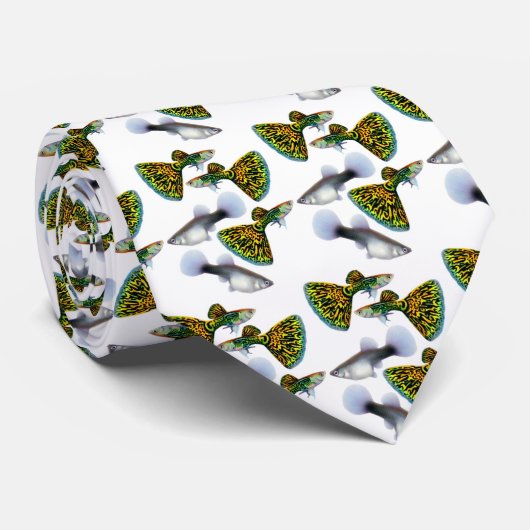 Colorful Guppies Stropdas (Opgerold)