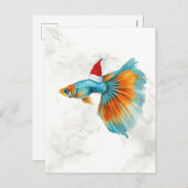 Colorful Guppy Fish Christmas Feestdagenkaart (Voorkant / Achterkant)