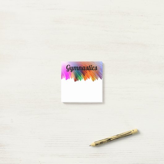 Colorful GYMNASTICS Post-it Notes (Op bureau)