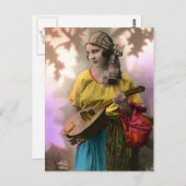 Colorful Gypsy Girl Briefkaart (Voorkant / Achterkant)