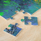 Colorful Hair Woman Puzzle - Kunst schilderen Legpuzzel (Zijkant)