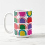 Colorful Half Circle Geometric Koffiemok (Links)