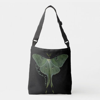 Colorful halftone Luna Moth Crossbody Tas