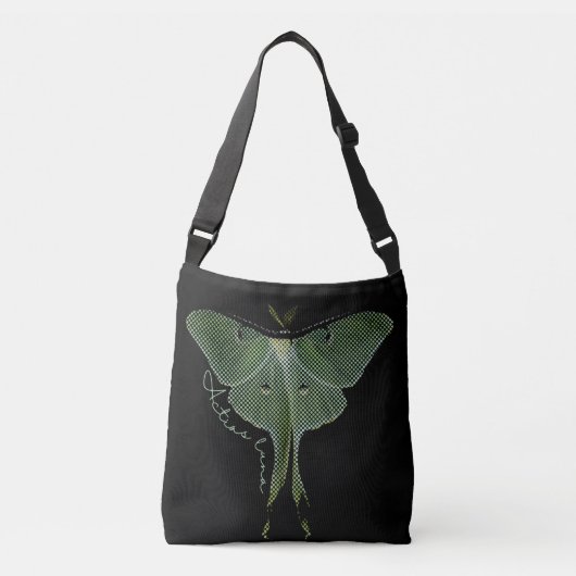 Colorful halftone Luna Moth Crossbody Tas (Voorkant)