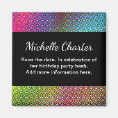 Colorful Halftone Magneet (Voorkant)