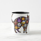 Colorful Halloween Cat Mok (Midden)