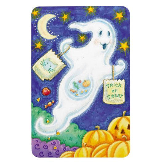 Colorful Halloween Magnet met Halloween Ghost Magneet (Verticaal)