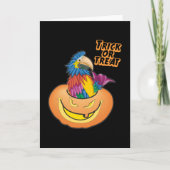 Colorful Halloween Parrot Kaart (Voorkant)