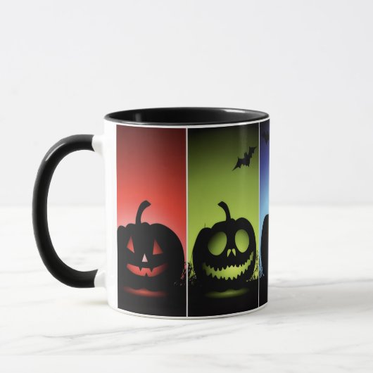 Colorful Halloween Pumpkins Mok (Links)