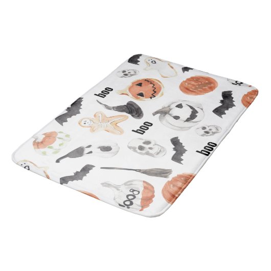 Colorful Halloween Scary Pattern |Happy Halloween Badmat (Gekanteld)