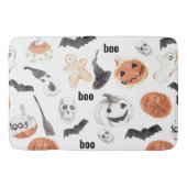 Colorful Halloween Scary Pattern |Happy Halloween Badmat (Voorkant)