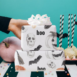 Colorful Halloween Scary Pattern |Happy Halloween Cadeaupapier