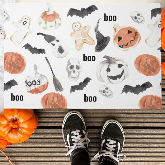 Colorful Halloween Scary Pattern |Happy Halloween Deurmat