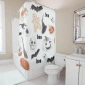 Colorful Halloween Scary Pattern |Happy Halloween Douchegordijn (In situ)