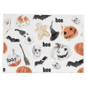 Colorful Halloween Scary Pattern |Happy Halloween Groot Cadeauzakje (Achterkant)