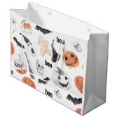 Colorful Halloween Scary Pattern |Happy Halloween Groot Cadeauzakje (Voorkant Gekanteld)