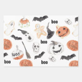 Colorful Halloween Scary Pattern |Happy Halloween Inpakpapier Vel (Voorkant 2)