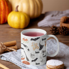 Colorful Halloween Scary Pattern |Happy Halloween Koffiemok