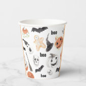 Colorful Halloween Scary Pattern |Happy Halloween Papieren Bekers (Voorkant)