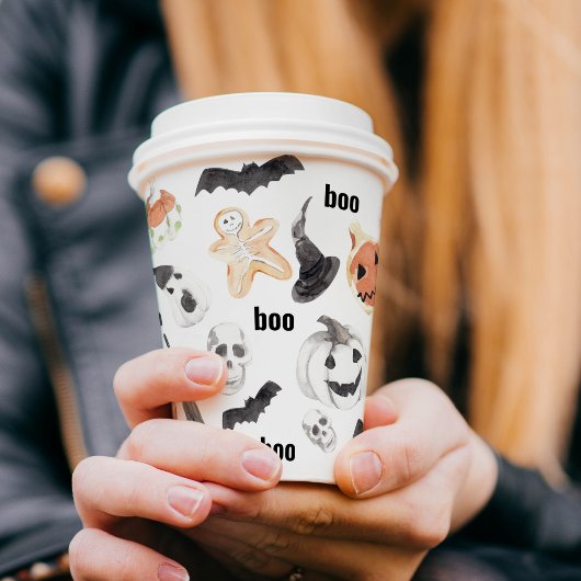 Colorful Halloween Scary Pattern |Happy Halloween Papieren Bekers