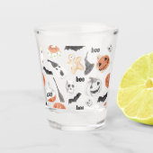 Colorful Halloween Scary Pattern |Happy Halloween Shot Glas (Voorkant)