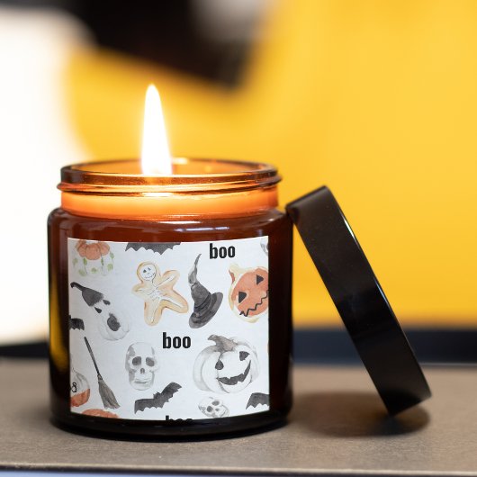 Colorful Halloween Scary Pattern |Happy Halloween Vierkante Sticker