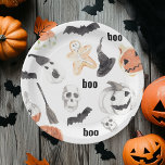 Colorful Halloween Scary Pattern Papieren Bordje<br><div class="desc">Colorful Halloween Scary Pattern</div>