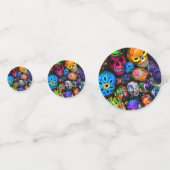 Colorful Halloween Sugar Skulls Confetti (Voorkanten)
