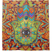 Colorful Hamsa Hand - Hand van Fatima Douchegordijn (Voorkant)
