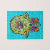 Colorful Hamsa Hand met paisley Legpuzzel (Horizontaal)
