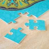 Colorful Hamsa Hand met paisley Legpuzzel (Zijkant)