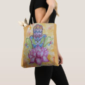 Colorful Hamsa Waterverf Art Tas (Dichtbij)