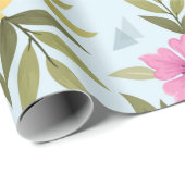 Colorful Hand Draw Flowers Cadeaupapier (Rol Hoek)
