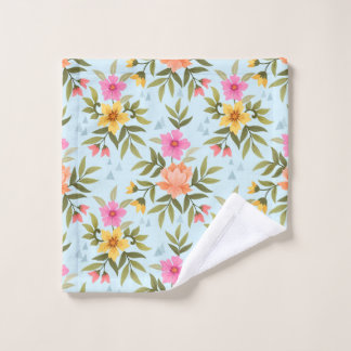 Colorful Hand Draw Flowers Washandje