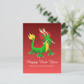 Colorful Hand Drawn Chinese Dragon Feestdagenkaart (Staand voorkant)