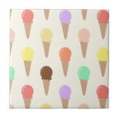 Colorful Hand Drawn Ice Cream Pattern Tegeltje (Voorkant)