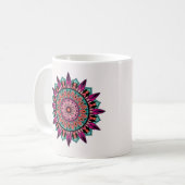 Colorful Hand Drawn Mandala Pattern Koffiemok (Voorkant links)