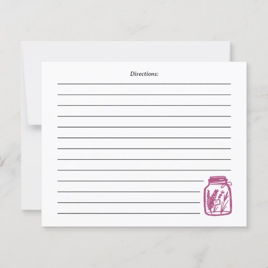 Colorful Hand Drawn Recipe Card (Achterkant)