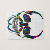 Colorful Hand Drawn Sugar Skull Mosaic Legpuzzel (Horizontaal)