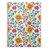 Colorful Hand-Drawn Wildflower Pattern  Notitieboek (Voorkant)