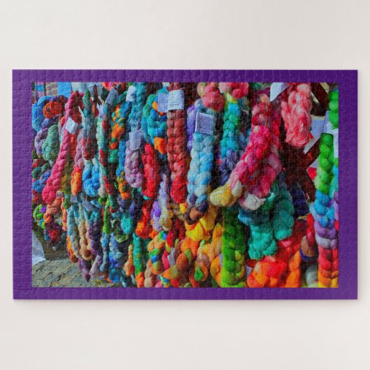Colorful Hand Dyed Yarn Legpuzzel (Horizontaal)