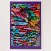Colorful Hand Dyed Yarn Legpuzzel (Verticaal)