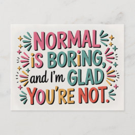 Colorful Hand Lettered Modern Typography Quote Briefkaart