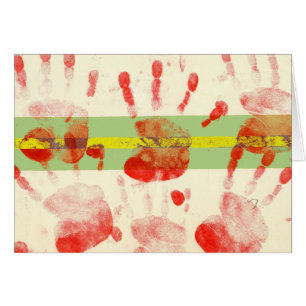 Colorful Hand Print Card