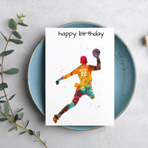Colorful Handball Player