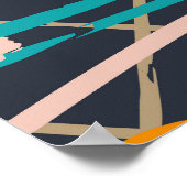 Colorful HandDrawnContemedhedendaagse grap Art 1 Poster (Hoek)