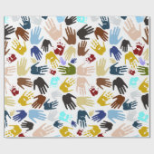 Colorful Handprint Cadeaupapier (Vlak)