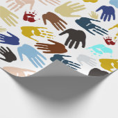 Colorful Handprint Cadeaupapier (Hoek)