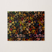 Colorful Handprint Legpuzzel (Horizontaal)